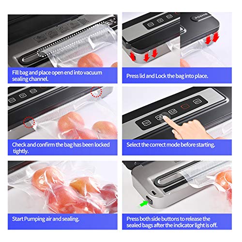 image for FOXMIS Automatic Food Vacuum Sealer, 2-in-1 Auto and Manual Electric A
