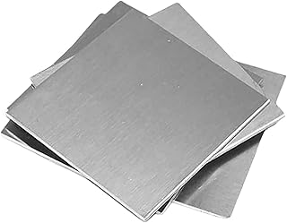 COYOUCO 5Pcs 304 Stainless Steel Plate, Stainless Steel Plate is Used for Mechanical Cutting, Precision Machining, Mold Making,50x50x3mm