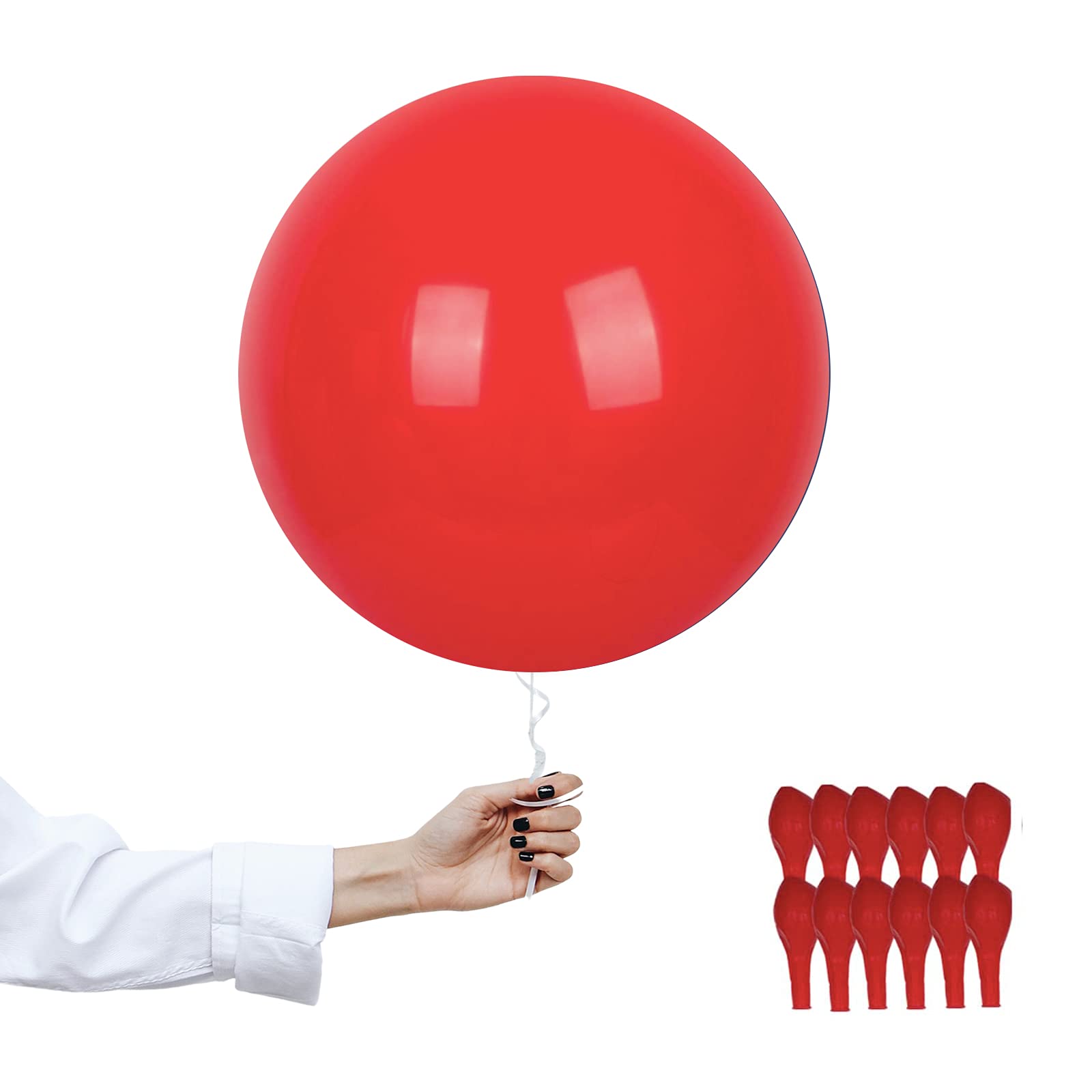 18 inch Thick Red Balloons Matte Latex Balloon,12Pcs Large.Balloons Decoration Union Jack British PartyBalloon HeliumBalloon Thick.Balloons for VJ Day 80th Anniversary,Union Jack Party Decorations