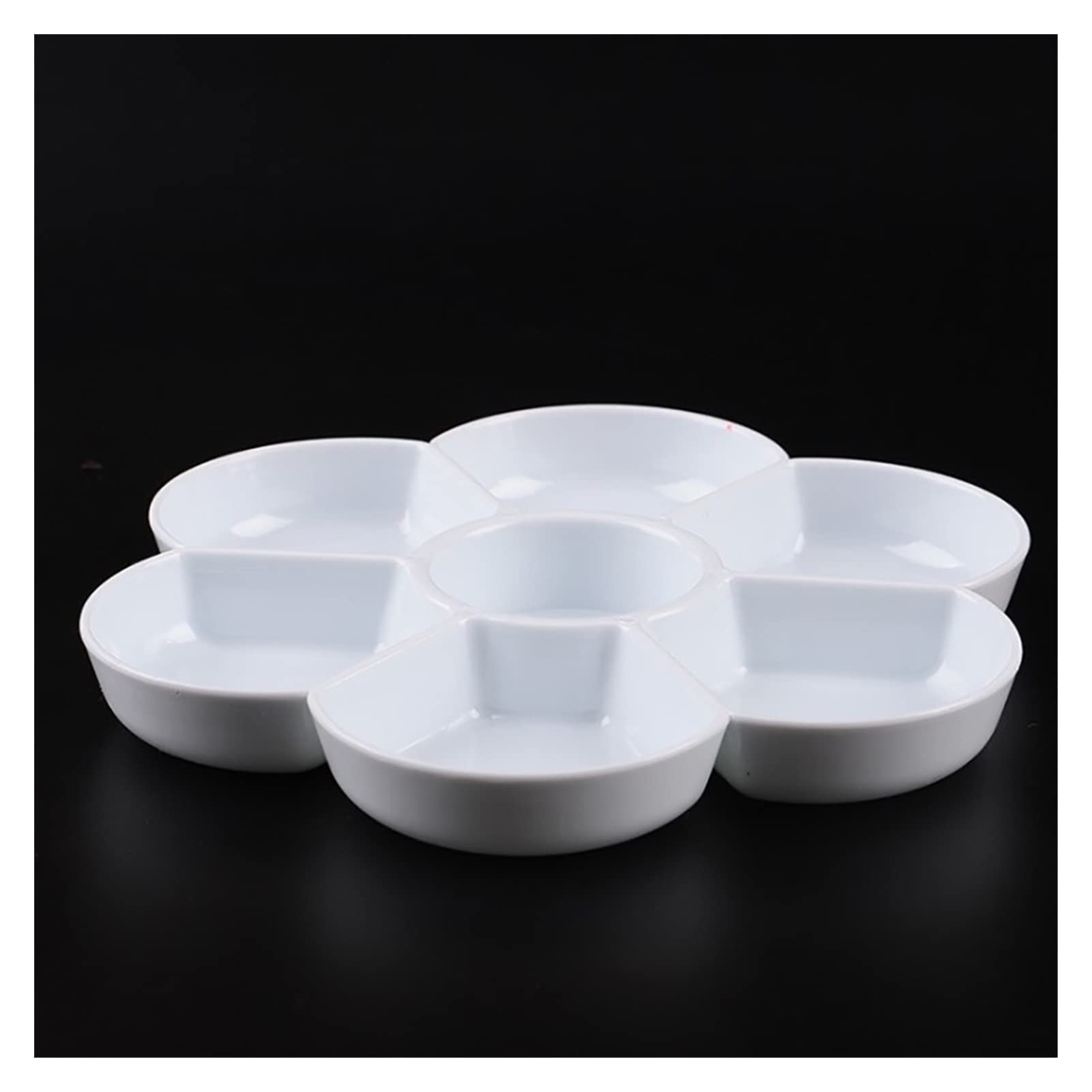 Palety farb Plastikowa paleta w kształcie kwiatu 7 Dobrze malowana taca na naczynia Palety do mieszania olejów Akryl Akwarela Gwasz Paleta palet (kolor: przezroczysty, rozmiar: jeden rozmiar) (jasny