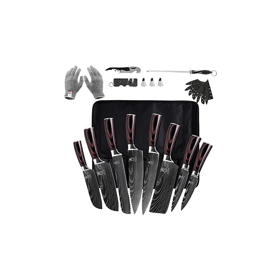 Knife-SetFULLHI-14pcs-Japanese-Knife-Set-Premium-German-Stainless-Steel-Kitchen-Knife-Set FULLHI Knife Set, 14pcs Japanese Knife Set, Premium German Stainless Steel Kitchen Knife Set