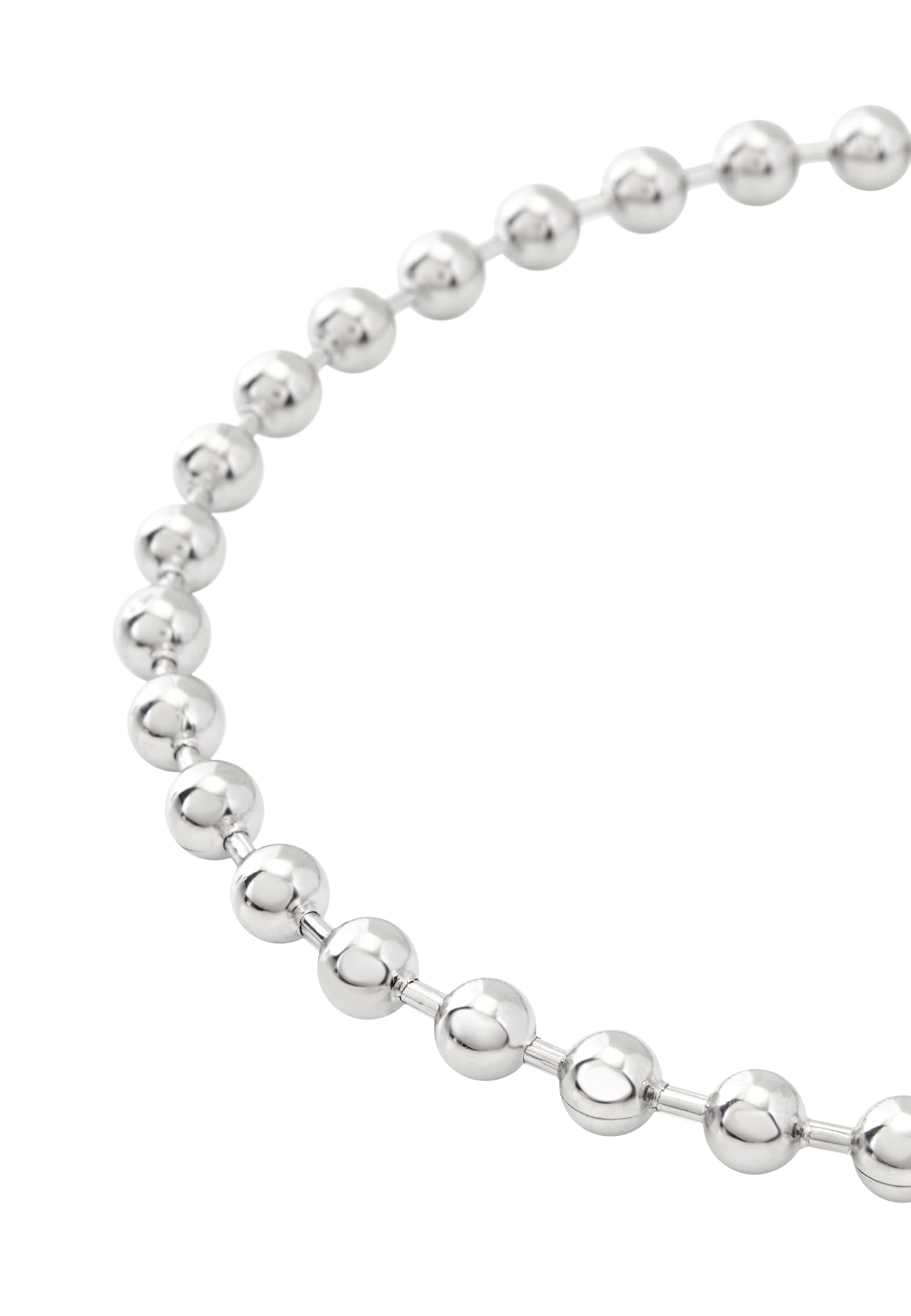 Breil, Collezione Bubble, Collana Uomo in Acciaio, Catena con Sfere in Acciao Lucido, Chiusura con Magnete, Lunghezza 52 cm