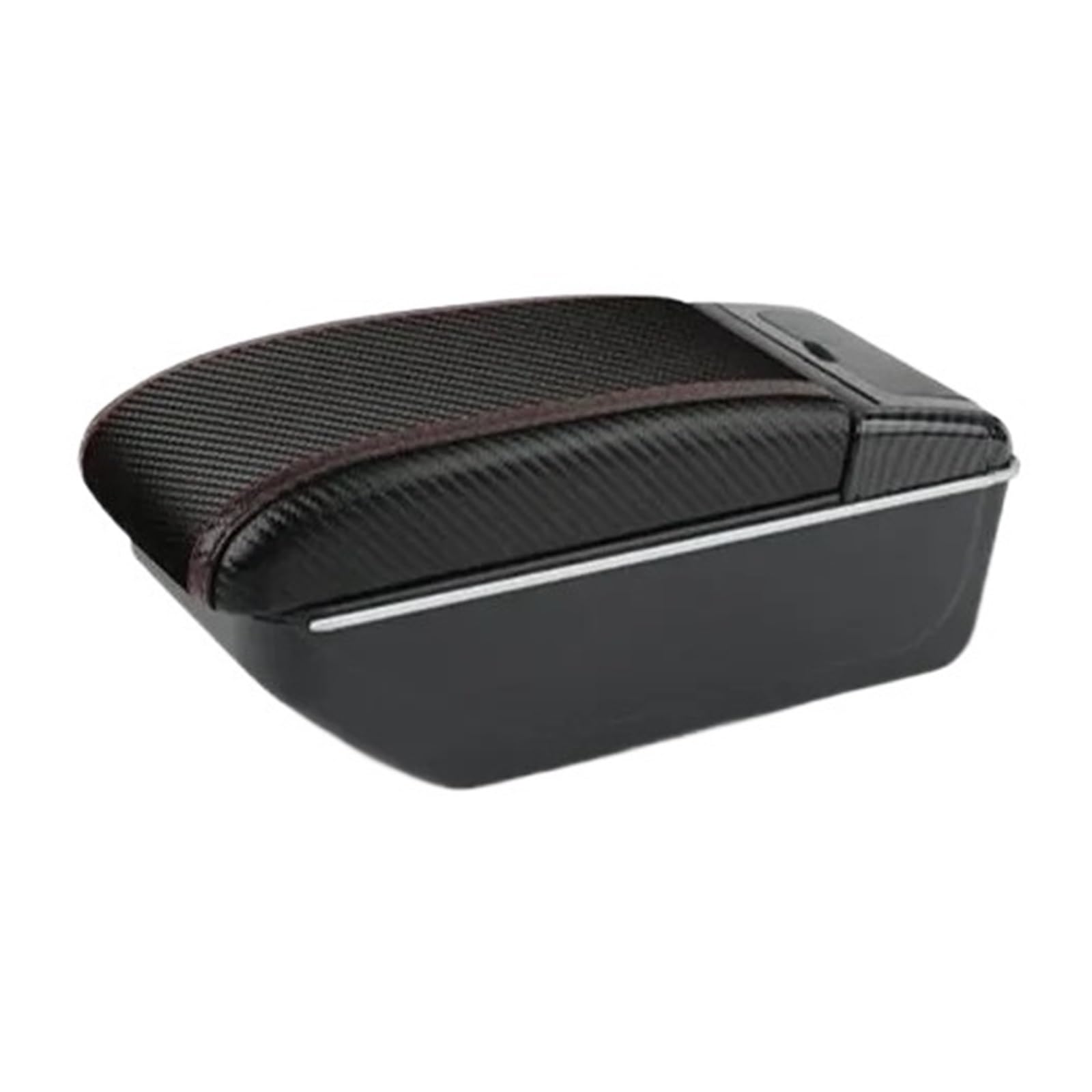 UMDJJU For Suzuki For Jimny JB74 JB64 2018-2023 Carbon Fiber Armrest Box Car Central Storage Retrofit With USB Accessories Car Centre Console Armrest Box(B red line No USB)