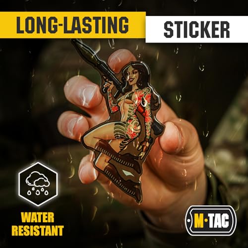 Image of M-Tac Morale Sticker Tactical Girl - 3D Tactical Military Sticker for Laptop, Tablet, Phone, Notebook, Car Bumper, Hard Hat (№9 RPG Japan)