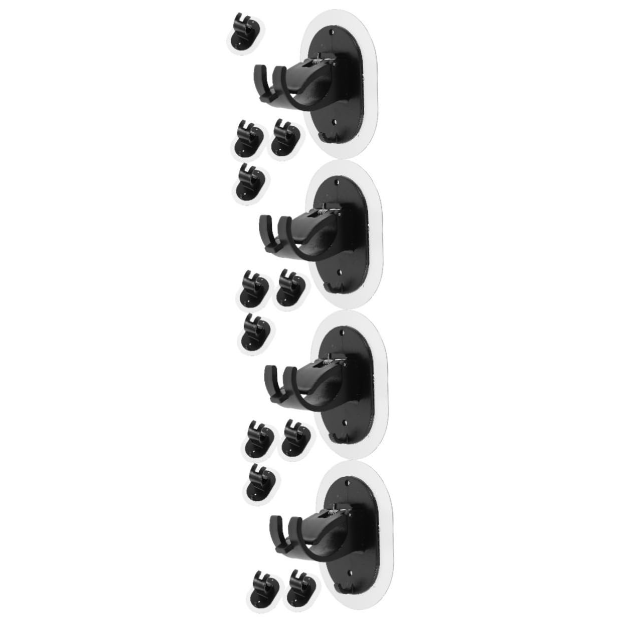 MAGICLULU 4 Ensembles Crochets De Rideaux Auto Adhésifs Support De Tringle À Rideaux sans Perçage Fixations Plastique pour Maison Et Bureau 4 Pièces * 4