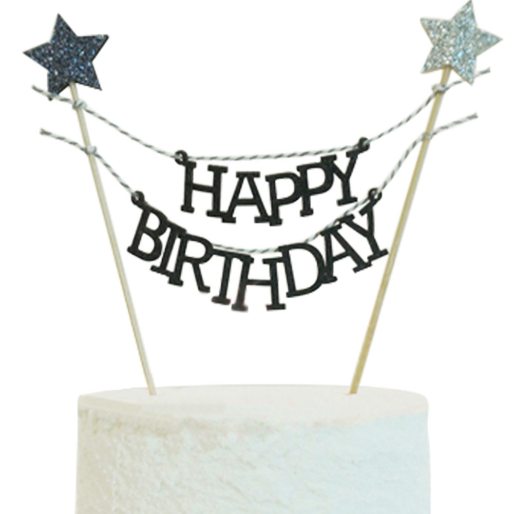 Buy (Birthday Cake Topper Banner) Da Jia Happy Birthday Cake Topper