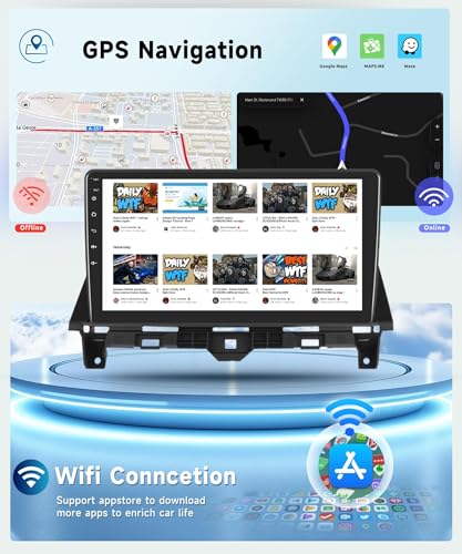 Image of 8 CORE 4G+64G Car Radio Stereo for Honda Accord 2008-2013 with Wireless CarPlay /Android Auto, 10.1 inch 1280 * 720P IPS Touch Screen Android 13 GPS WiFi Bluetooth 32-Band DSP SWC HD Camera