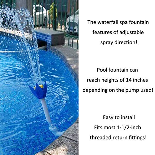 ZCONIEY Pool Fountain Fun Water Sprinkler Above & Inground Swimming Pool Waterfalls Spray Pond Decor - Thumbnail 6
