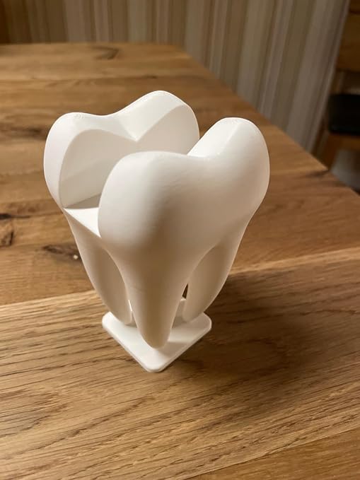 Beoals 3D Printed Tooth Shape Card Holder Toy | Mini Dental Model Desk Accessory | Educational Tooth Model for Kids | Creative Visiting Card & Note Holder | Plastic Display Stand for Study Table - Image 3 thumbnail