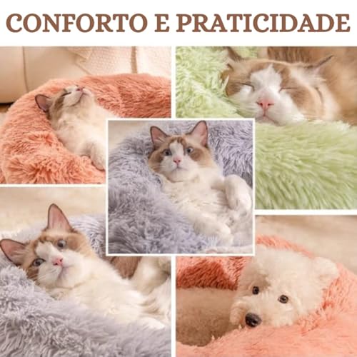 CAMA PET DONUT NUVEM PELUCIA P REDONDA CAMINHA PELUCIADA NINHO CASINHA CASA COLCHONETE Cachorros E G