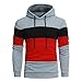 Produktbild Sannysis Herren Kapuzenpullover Hoodie Sweatshirt mit Kapuze Jacke Mantel Outwear (2XL, Grau)