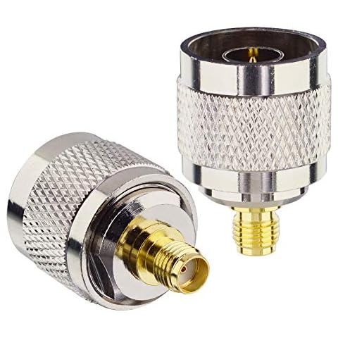 Boobrie N Male to SMA Female RF Coaxial Adapter N-Type to SMA Adapter SMA Female to N-Type Male Low Loss WiFi Antenna Cable Adapter for WiFi Analyzer Radio Pack of 2 Cover