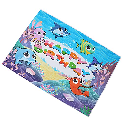 Abaodam Mar Animal Aniversário Feliz Aniversário Pano de Fundo Da Foto Cenário Tapeçaria De Parede T