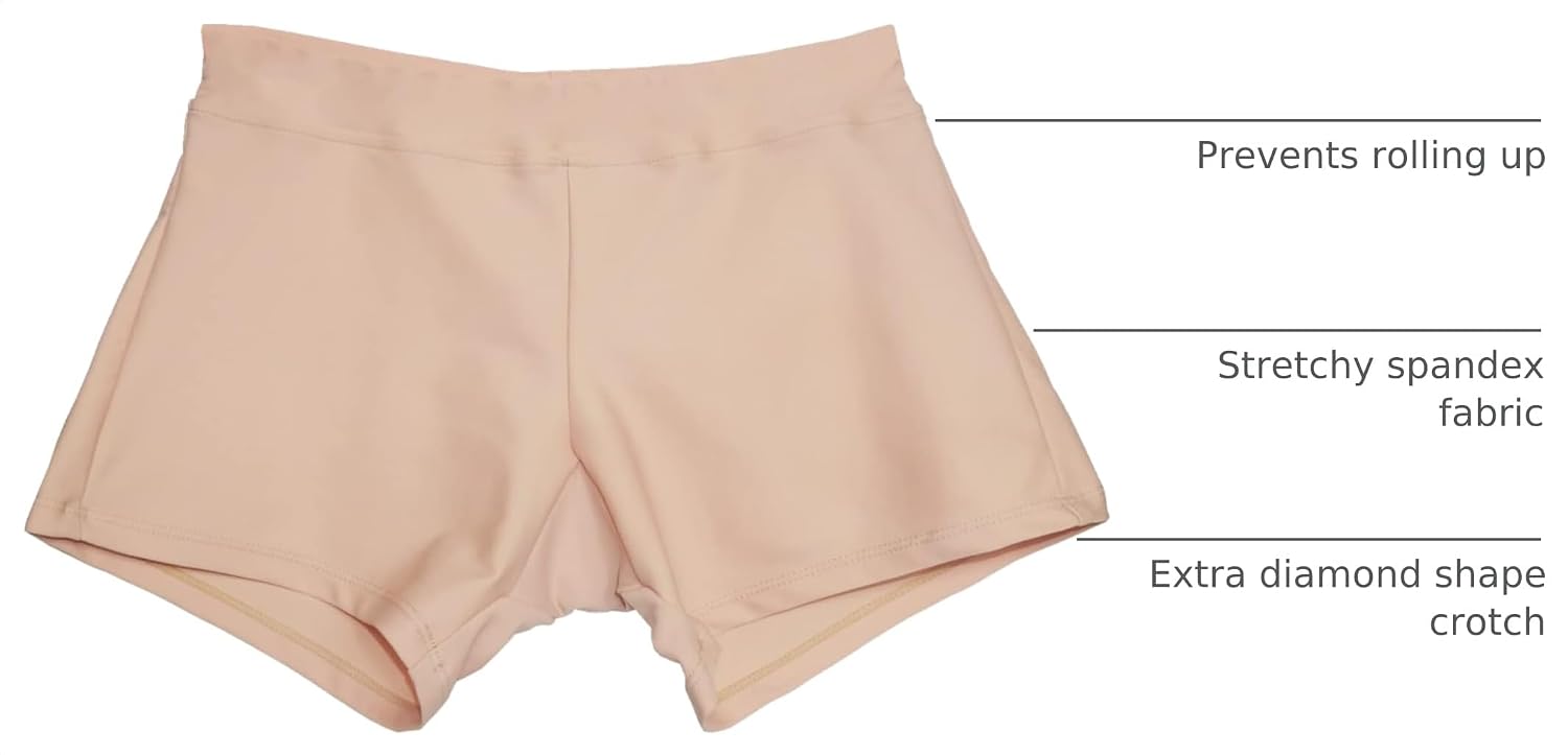 Dtone Girls Dance Short Gymnastics Athletic Shorts Sparkle Glitter Tumbling Bottoms