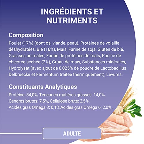 Croquettes Pour Chat Adulte Poulet Bifensis Purina One Le Sac De 3kg - vue 6