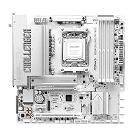 ASRock B850M Challenger WiFi White Socket AM5 Micro-ATX Mainboard Kompatibel mit AMD Ryzen Serie 9000/8000/7000, B850, DDR5 8000+(OC), PCIe 5.0, WiFi 7, LAN 2.5G, Lightning Gaming-Ports – Ansicht 2