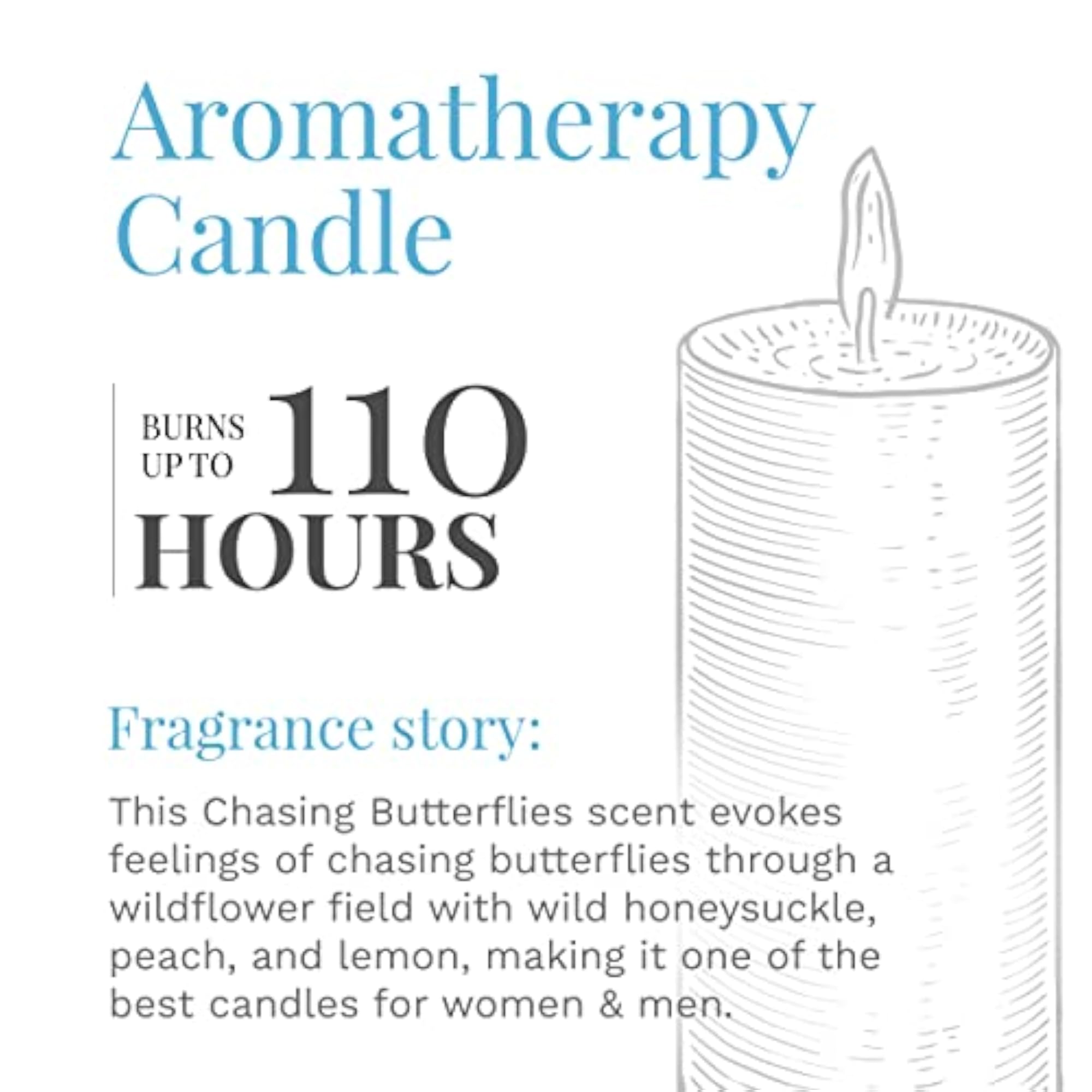 Everyday Chasing Butterflies Scented Candle, Aromatherapy