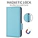Sawiqpd for Honor X5B Case, Slim Shockproof Flip Wallet Protective Cover Notebook Leather Phone Case with Card Holder Magnetic Stand TPU Bumper for Honor X5B Cover, Light Blue