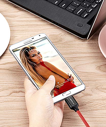 Jsaux [3.3Ft+6.6Ft] Micro Usb 3.0 Cable, Usb A Male To Micro B Cable 2 Pack External Hard Drive Cable Nylon Braided Cord For Samsung S5/Note 3, Camera, Toshiba, Seagate Hard Drive, Wd Hard Drive-Red #TOP5