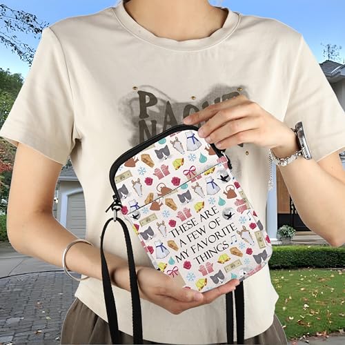 FOTAP Sound Music Name List Crossbody Bag Music Inspired Sound Musical Gift Theater Musical Fans Gift4