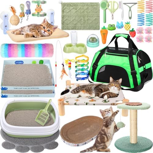 Hlimior Kitten Starter Kit - 15 Piece Essentials Set With Litter Box, Toys, Collar & More In Pink - View #8