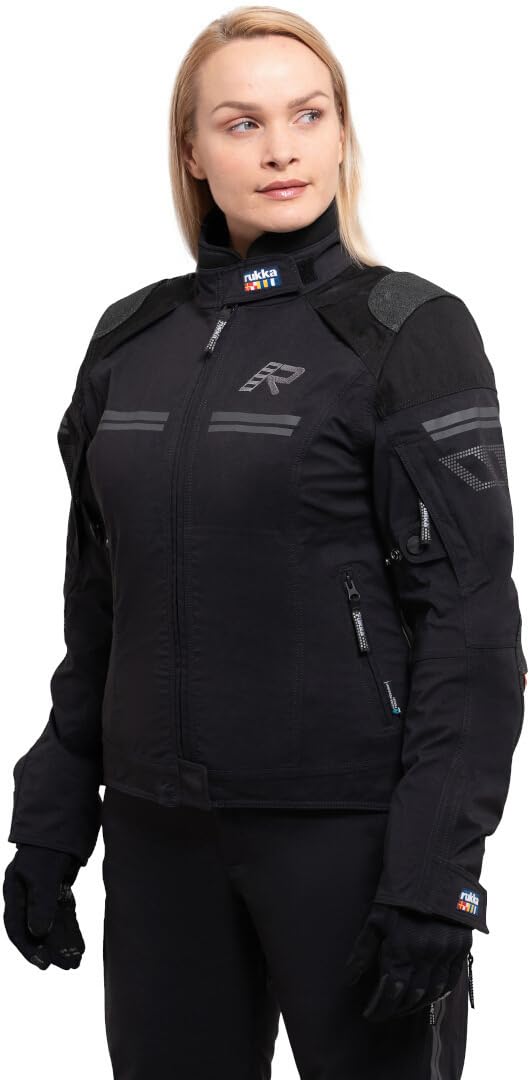 Rukka Armatou-R wodoodporna damska kurtka tekstylna motocyklowa, czarny, 48