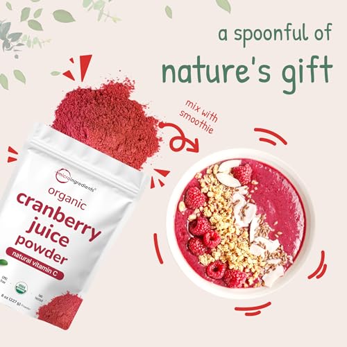 image for Micro Ingredients Sustainably US Grown, Organic Cranberry Juice Powder