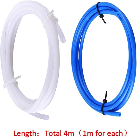 SIQUK 4 Pcs Teflon Tube PTFE Tubing(1 Meter) for 3D Printer 1.75mm Filament
