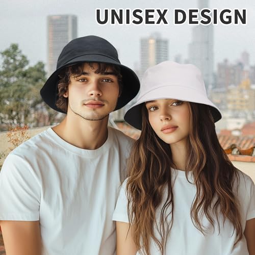Image of NPQQUAN Bucket Hats for Men Women Packable Foldable Sun Hats for Women Beach Travel Cap