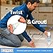 Floor-Fix Pro Twist & Grout Reviver – Premixed Tile Repair for Bathroom, Shower & Kitchen with Smoothing Tool (Light Gray, 8.8 Fl Oz)