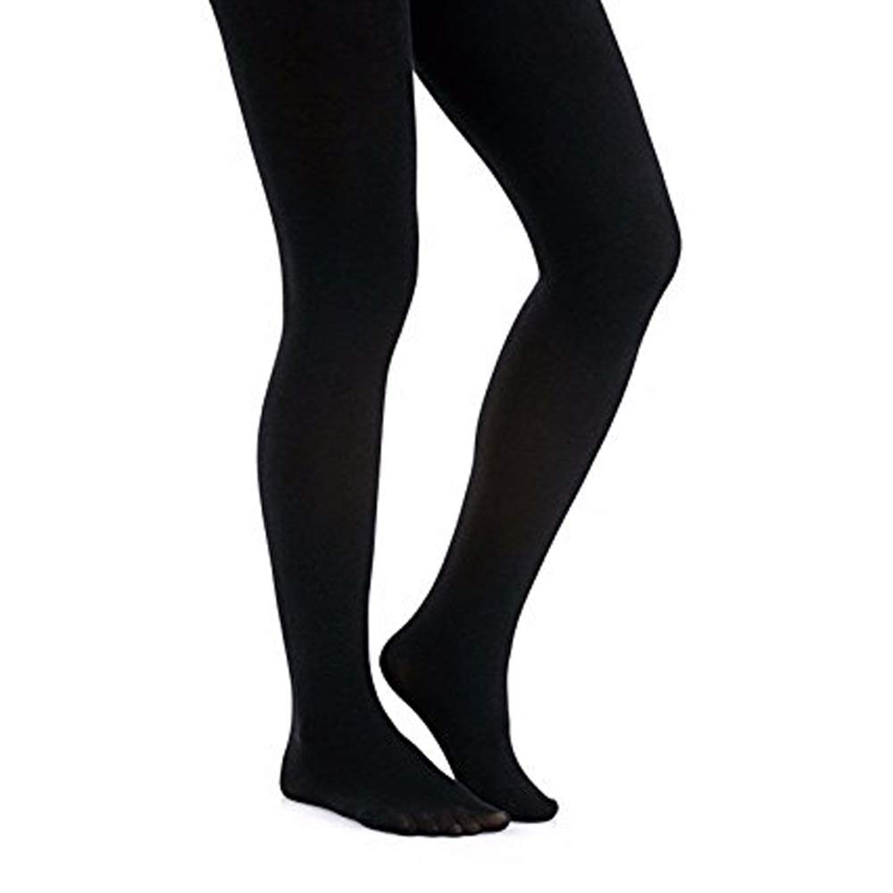 Mytoptrendz Women's Black Mytoptrendz® Thick Opaque Warm Tights Fleece Lining Pantyhose (Large)