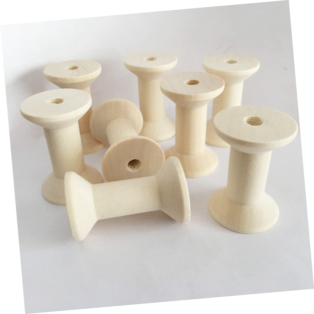 Amazon | JEWEDECO ヴィンテージ木製糸巻き 5cm 天然コイル
