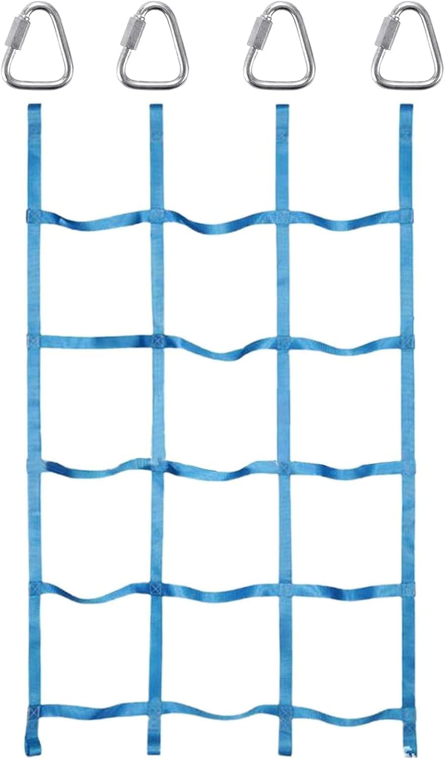 Children's Climbing net Climbing Net, Cargo Net Rope Ladder, Outdoor Cargo Webbing Net for Playground Fitness Equipment(Light Blue)
