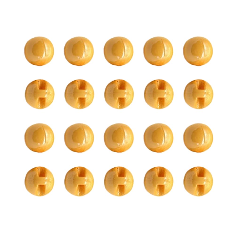 20Pcs Acrylic Round Pearl Buttons 12.5mm Pearl Sewing Buttons for Crafts Clothes Sewing, Gold