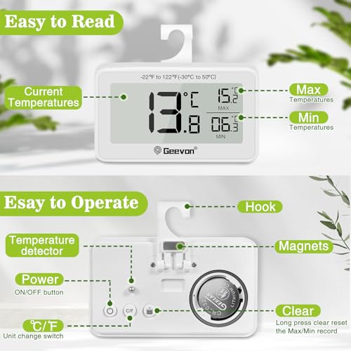 Thermostat intérieur réfrigérateur Geevon numérique mini