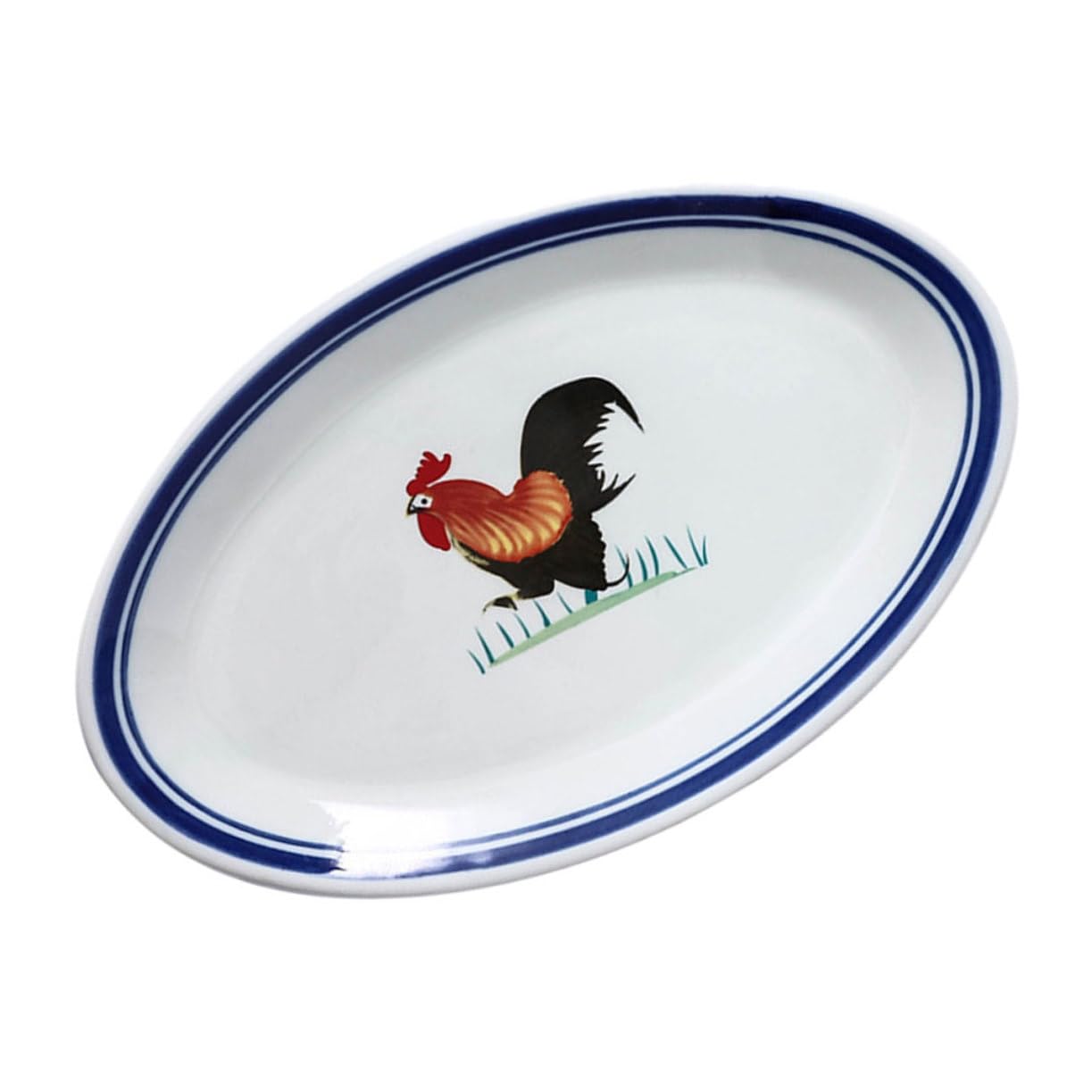 Assiette dessert coq céramique pour embellir vos salades de fruits en famille