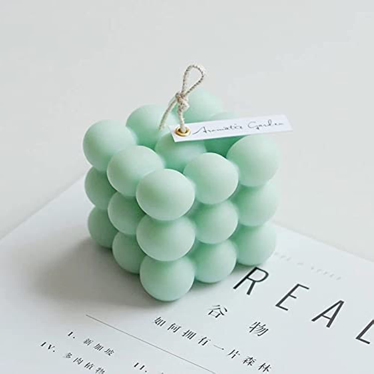 MAZ Elegant bubble shaped scented candle for home decor gift for her gift for him soothing smell and perfect quality (Green)