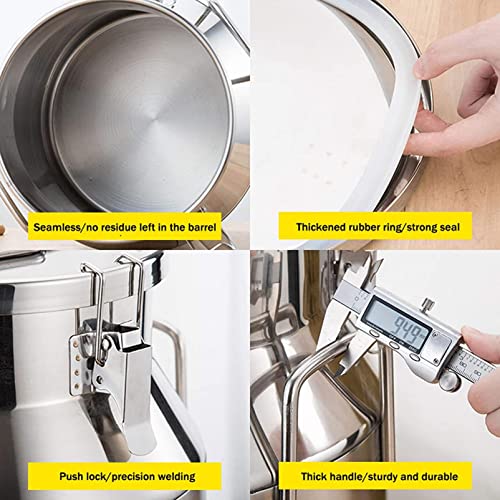 Milchkannenkrug aus Edelstahl 304 – Weineimer, Milchtransportfässer mit versiegeltem Deckel und Tragegriff für die Aufbewahrung von Flüssigkeitsbehältern, 46 l 6 Milchkannenkrug aus Edelstahl 304 – Weineimer, Milchtransportfässer mit versiegeltem Deckel und Tragegriff für die Aufbewahrung von Flüssigkeitsbehältern, 46 l