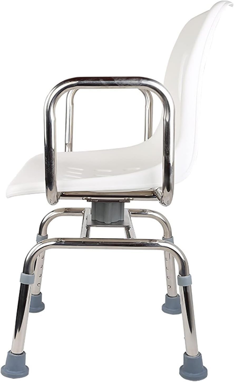 Silla De Ducha Giratoria, Silla De Ducha para Ancianos con Reposabrazos Y Respaldo, Taburete De Baño Regulable En Altura Silla De Baño para Discapacitados Y Bañera, hasta 150 Kg