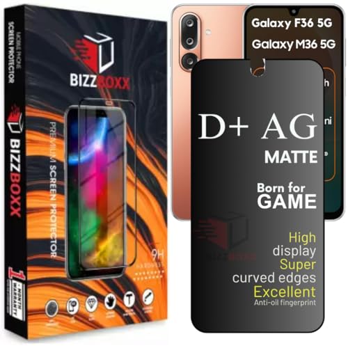 Image of Compatible With Samsung M36 5G | F36 5G D+ AG Matte Tempered Glass Screen Guard Protector Anti Fingerprint Gaming Special With Camera Cut (For Samsung M36 5G | F36 5G - 6.7 Inch)- Pack of 1