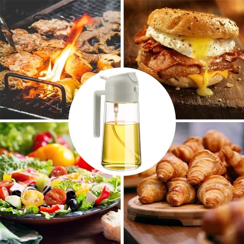 Image of 2 in 1 Oil Sprayer, Oil Sprayer for Kitchen Cooking, 470ml Oil Spray Bottle for Home