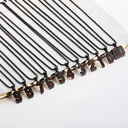 Personalized Number Necklace for Boys 0-99 Athletes Jersey Number Stainless Steel Baseball Team Charms Pendant Baseball Gifts for Men3
