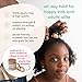 KOOSHOO Plastic-Free Flat Hair Accessories - Organic Cotton Ties for Thick Hair, Girls, Toddlers & Babies. No-Damage Plant-Based Ties. 5ct