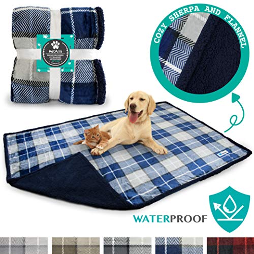 PetAmi Waterproof Dog Blanket for Bed, Couch, Sofa | Waterproof Dog Bed Cover