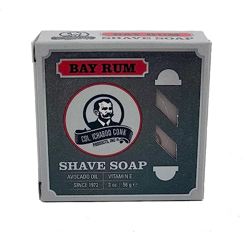Col. Ichabod Conk Glycerin Shave Soap, 2.25oz (Bayrum 4 Pack)