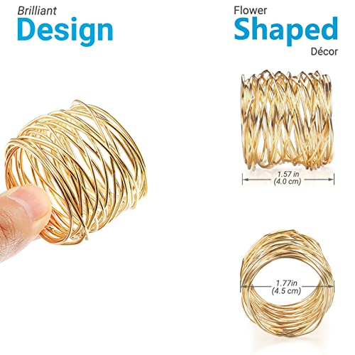 Urwoow TQY083 Twisted Wire Mesh Napkin Rings Holders Décor Dinner Party Wedding Christmas Gathering thumb #5