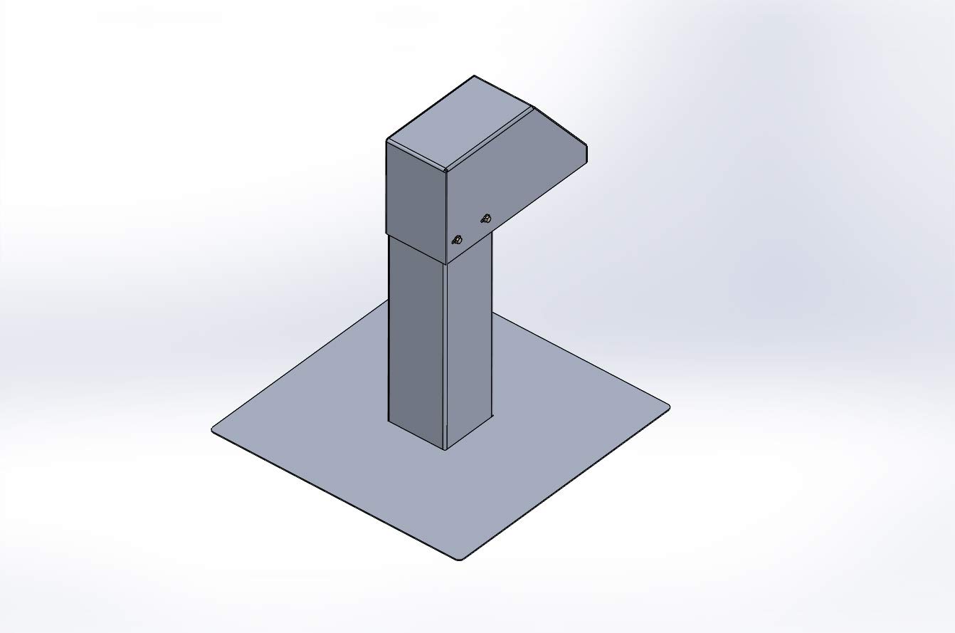 Alixo Flachdachdurchführung 80x80 Mm – Für Kabel, Leitungen & Klimaanlagen, Regensicher