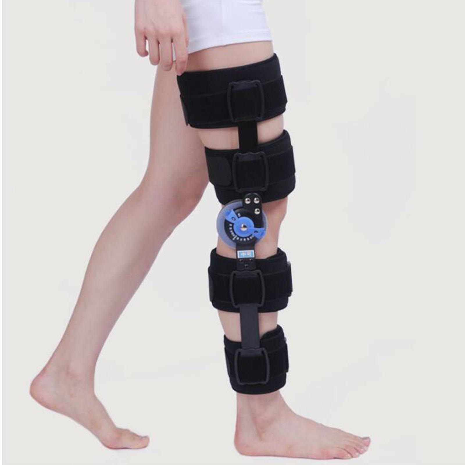 Rodilleras Ajustables con Bisagras Rom Para Hombres y Mujeres, Rodillera Ortopédica con Bisagras, Estabilizador de Articulación Ortesis de Rodilla, Desgarro de Menisco, Soporte Estabilizador,L
