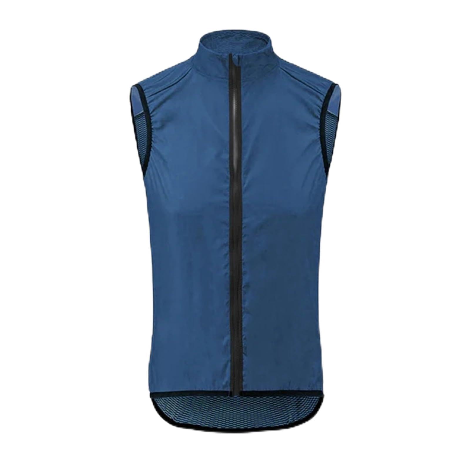 Chaleco Ciclismo Chaleco de ciclismo Traje verano bicicleta carretera montar a prueba viento ultraligero for hombres y mujeres(Blue,EU-XXXL)