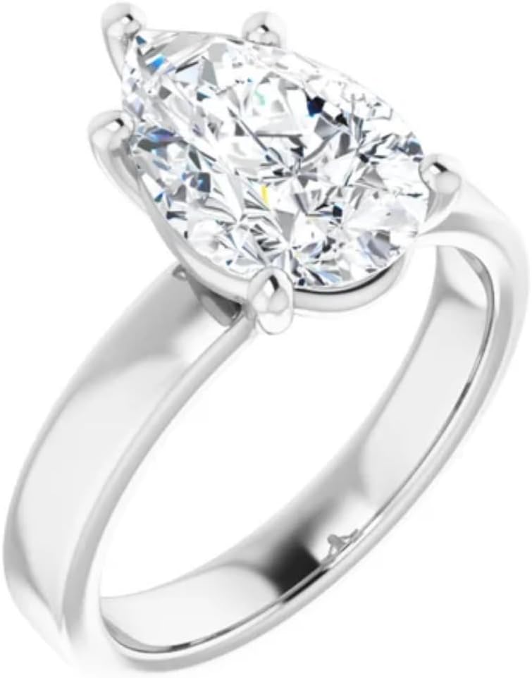 Lab Grown 3 Carats Pear Diamond...